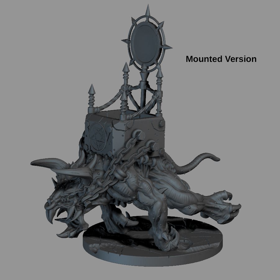 Demonic Creature (50mm), 28/32mm resin miniatures for TTRPG and wargames - Ravenous Miniatures