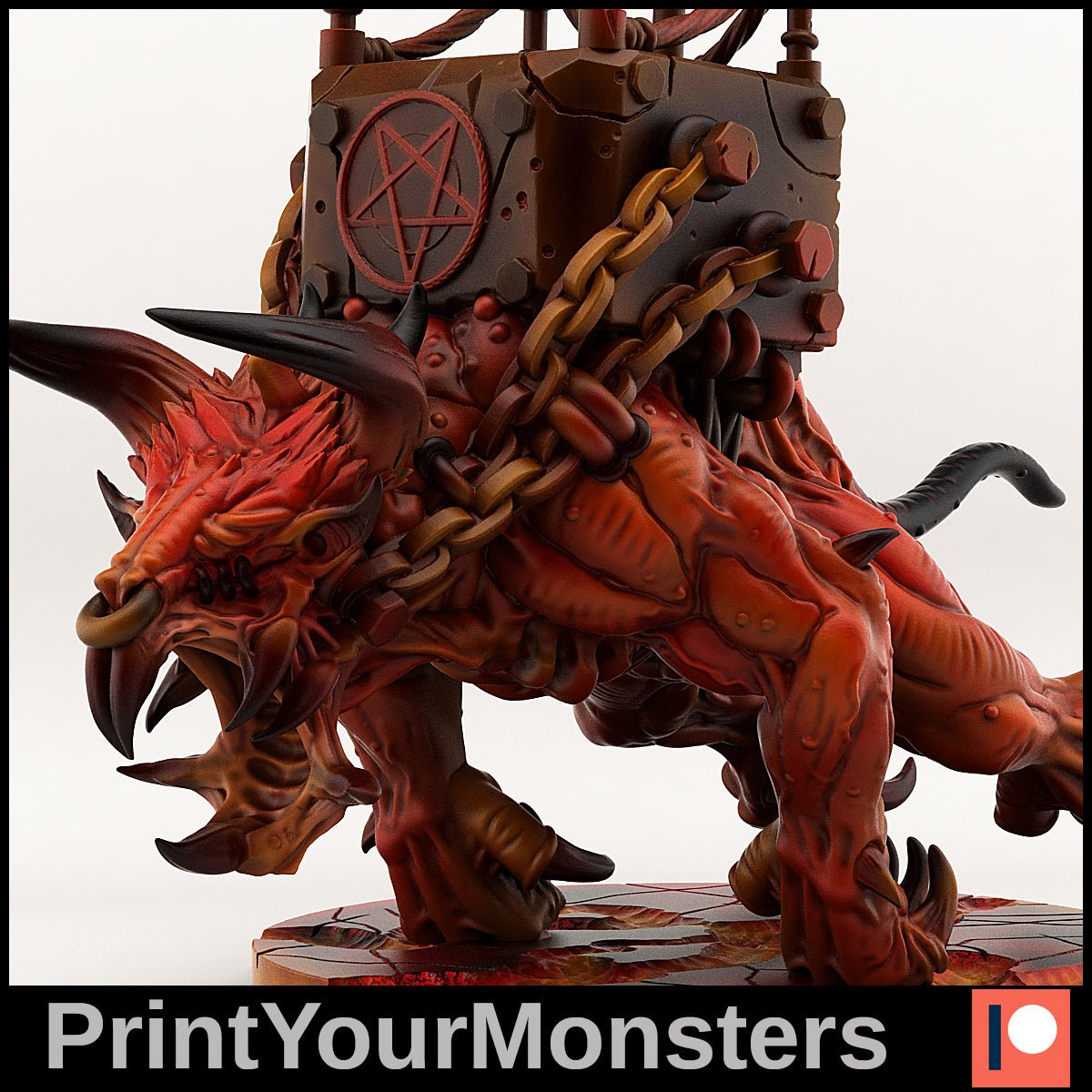 Demonic Creature (50mm), 28/32mm resin miniatures for TTRPG and wargames - Ravenous Miniatures