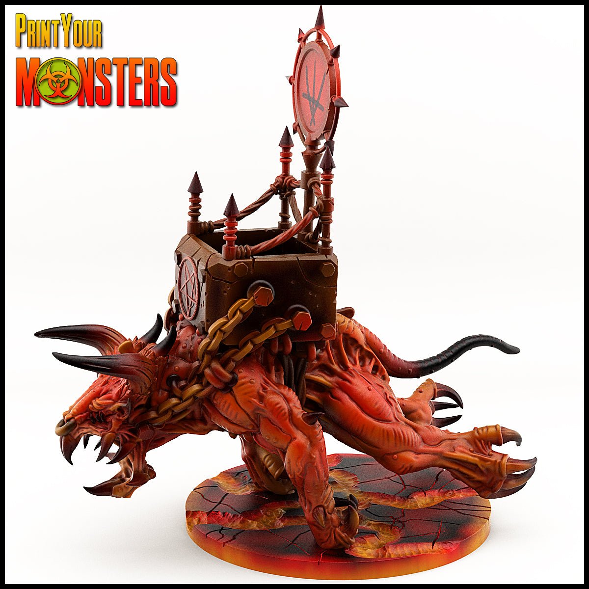 Demonic Creature (50mm), 28/32mm resin miniatures for TTRPG and wargames - Ravenous Miniatures