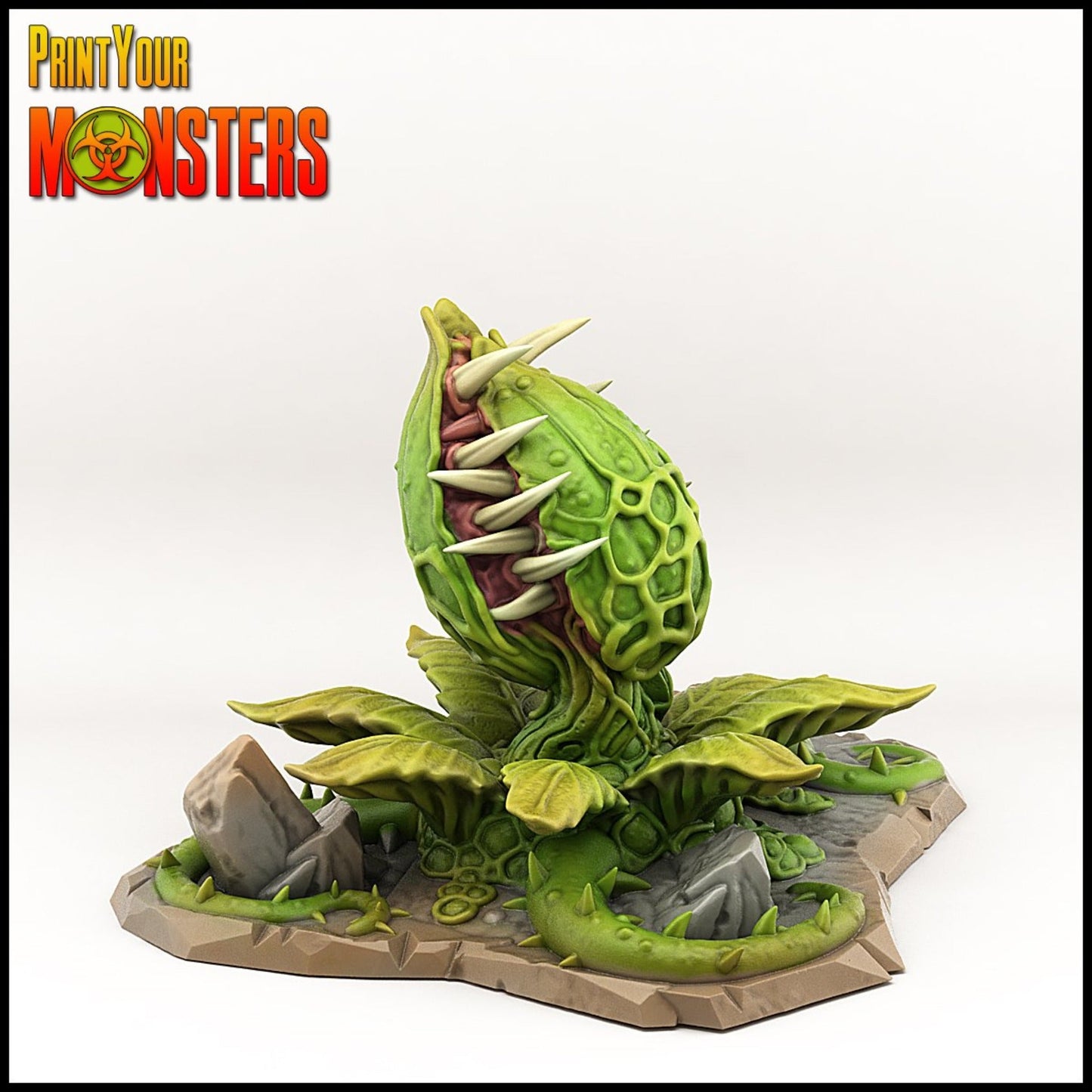 Dormant Man eating Venus fly trap (25mm), 28/32mm resin miniatures for TTRPG and wargames - Ravenous Miniatures