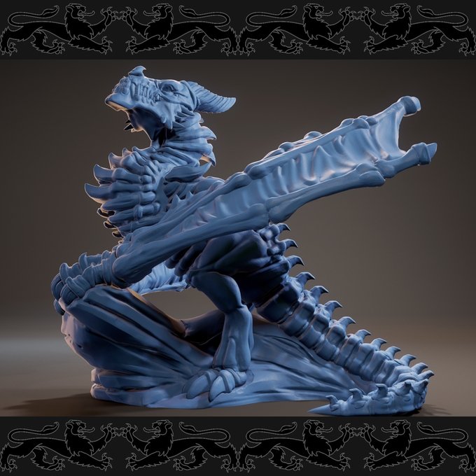 Dracolich, Resin miniatures 11:56 (28mm / 34mm) scale - Ravenous Miniatures