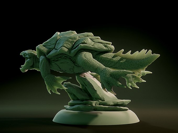 DragonTurtle, Resin miniatures 11:56 (28mm / 34mm) scale - Ravenous Miniatures