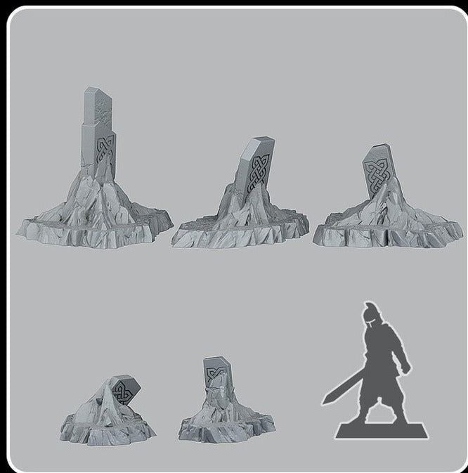 Dwarven stones, 28/32mm resin miniatures for TTRPG and wargames - Ravenous Miniatures