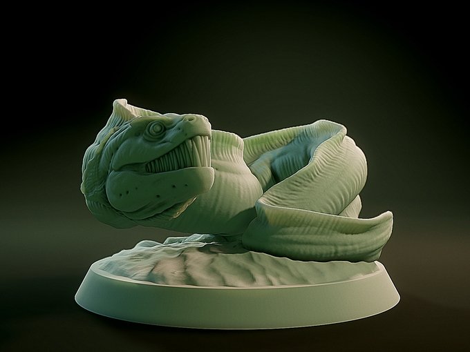 Eel, Resin miniatures 11:56 (28mm / 34mm) scale - Ravenous Miniatures