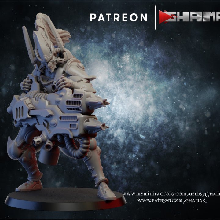 Elda Reapers, Resin miniatures 11:56 (28mm / 32mm) scale - Ravenous Miniatures