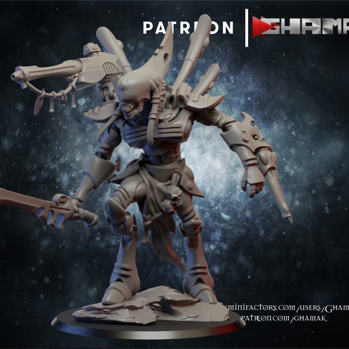 Elda Wraith Lord, Resin miniatures 11:56 (28mm / 32mm) scale - Ravenous Miniatures