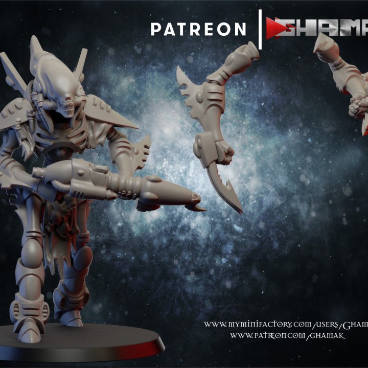 Elda Wraiths, Resin miniatures 11:56 (28mm / 32mm) scale - Ravenous Miniatures