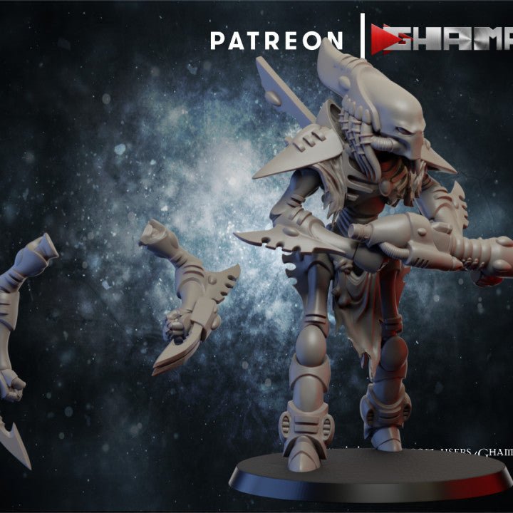 Elda Wraiths, Resin miniatures 11:56 (28mm / 32mm) scale - Ravenous Miniatures