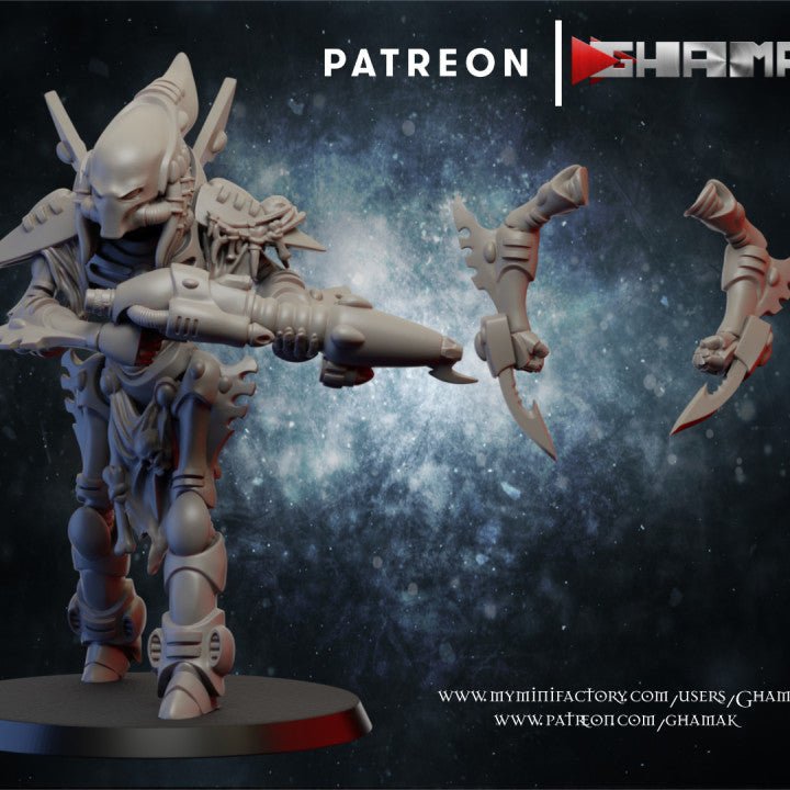 Elda Wraiths, Resin miniatures 11:56 (28mm / 32mm) scale - Ravenous Miniatures