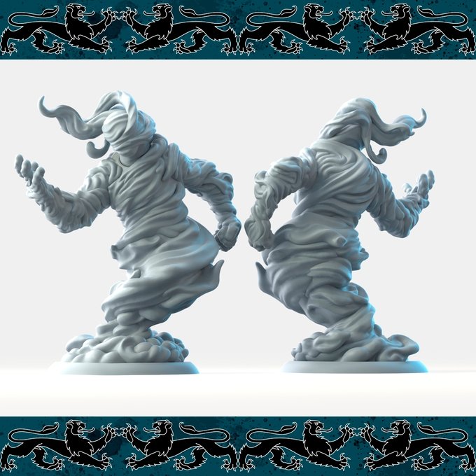 Elementals, Resin miniatures 11:56 (28mm / 34mm) scale - Ravenous Miniatures