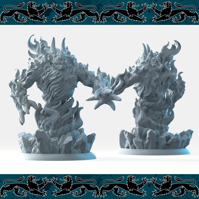 Elementals, Resin miniatures 11:56 (28mm / 34mm) scale - Ravenous Miniatures