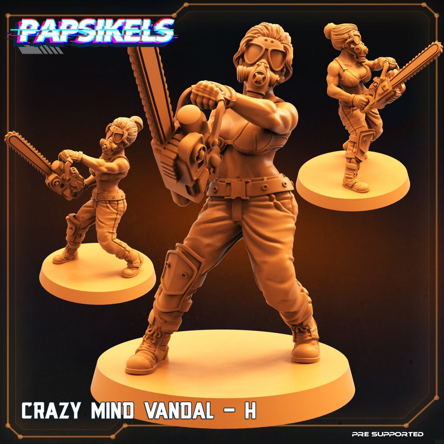 Female Crazy Mind Vandals, Resin miniatures 11:56 (28mm / 32mm) scale - Ravenous Miniatures