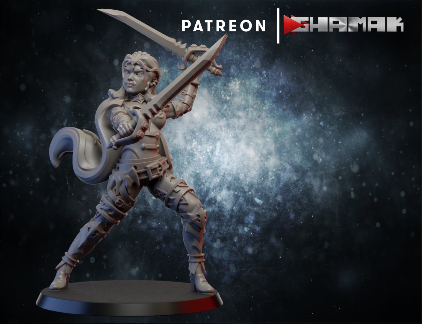 Female Vampire , Resin miniatures 11:56 (28mm / 32mm) scale - Ravenous Miniatures
