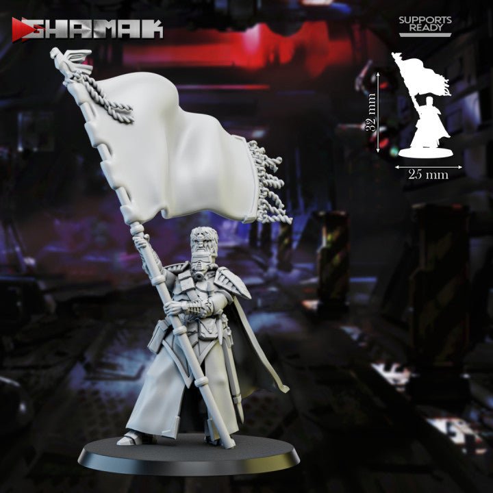 First born Banner Bearer, Resin miniatures 11:56 (28mm / 32mm) scale - Ravenous Miniatures