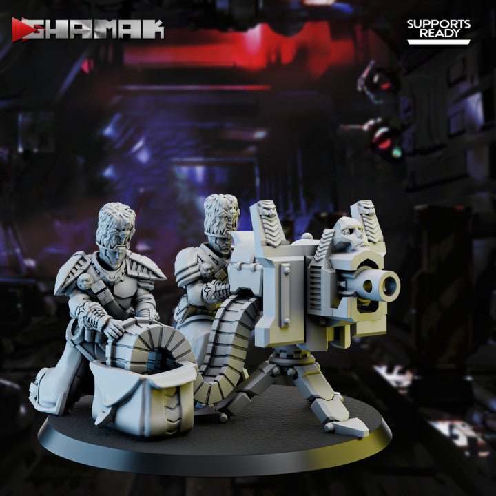 First born Heavy Machine gun squad, Resin miniatures 11:56 (28mm / 32mm) scale - Ravenous Miniatures