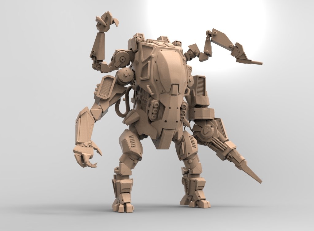 FKMSA Heavy MECH, 3d Printed Resin Miniatures - Ravenous Miniatures
