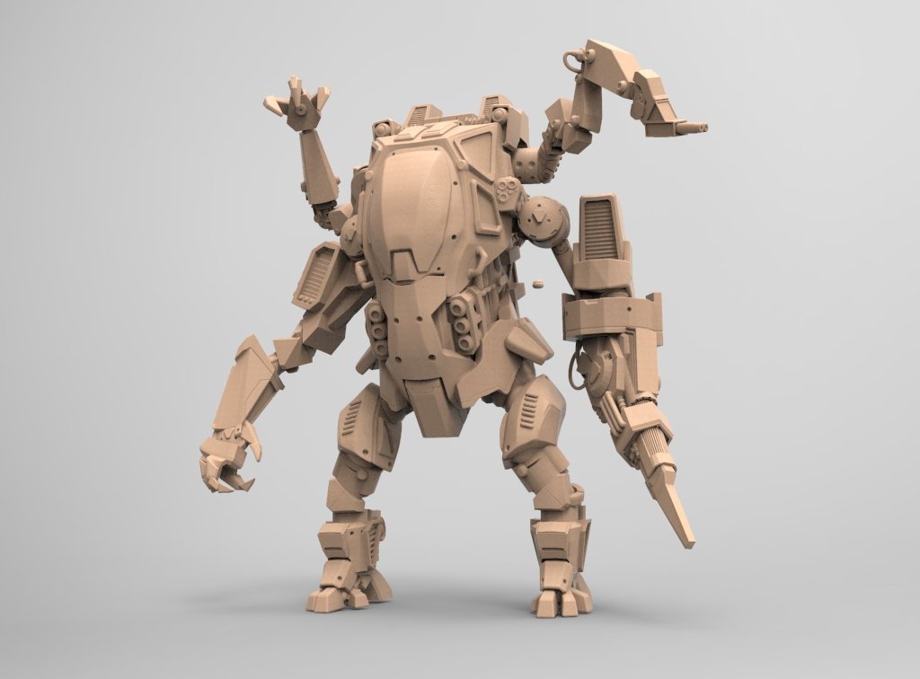 FKMSA Heavy MECH, 3d Printed Resin Miniatures - Ravenous Miniatures