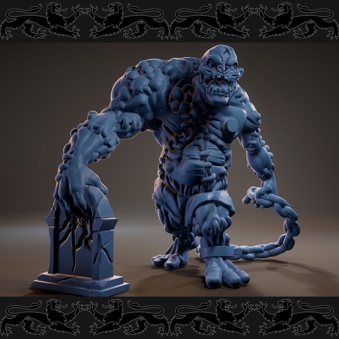 FleshGolem, Resin miniatures 11:56 (28mm / 34mm) scale - Ravenous Miniatures