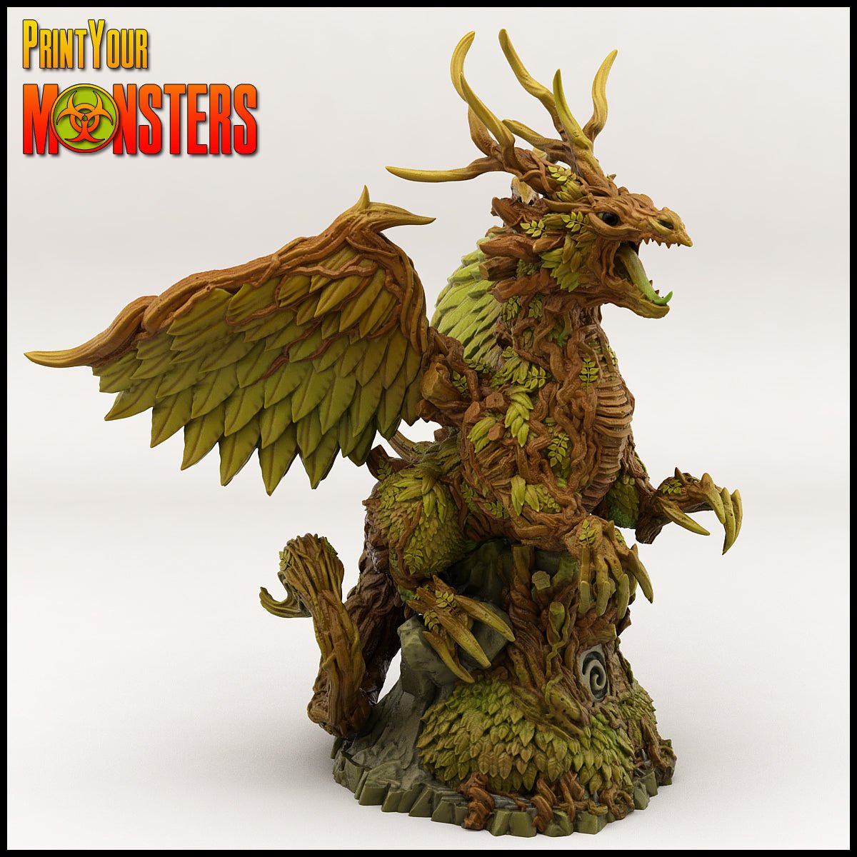 Forest Dragon (60mm), 28/32mm resin miniatures for TTRPG and wargames - Ravenous Miniatures