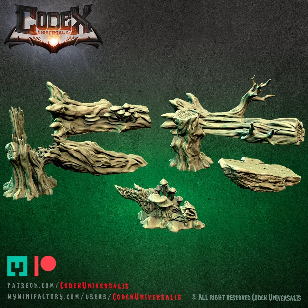 Froest Scatter Terrain, Resin miniatures 11:56 (28mm / 32mm) scale - Ravenous Miniatures