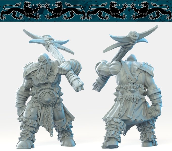 Frost Giant , Resin Miniatures by Brayan Naffarate - Ravenous Miniatures