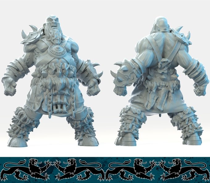 Frost Giant , Resin Miniatures by Brayan Naffarate - Ravenous Miniatures