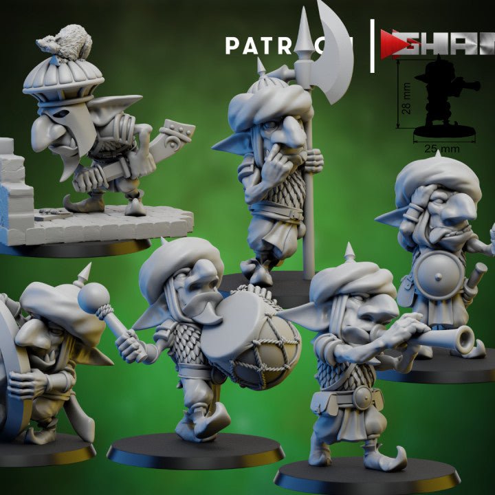 Goblin squad, Resin miniatures 11:56 (28mm / 32mm) scale - Ravenous Miniatures