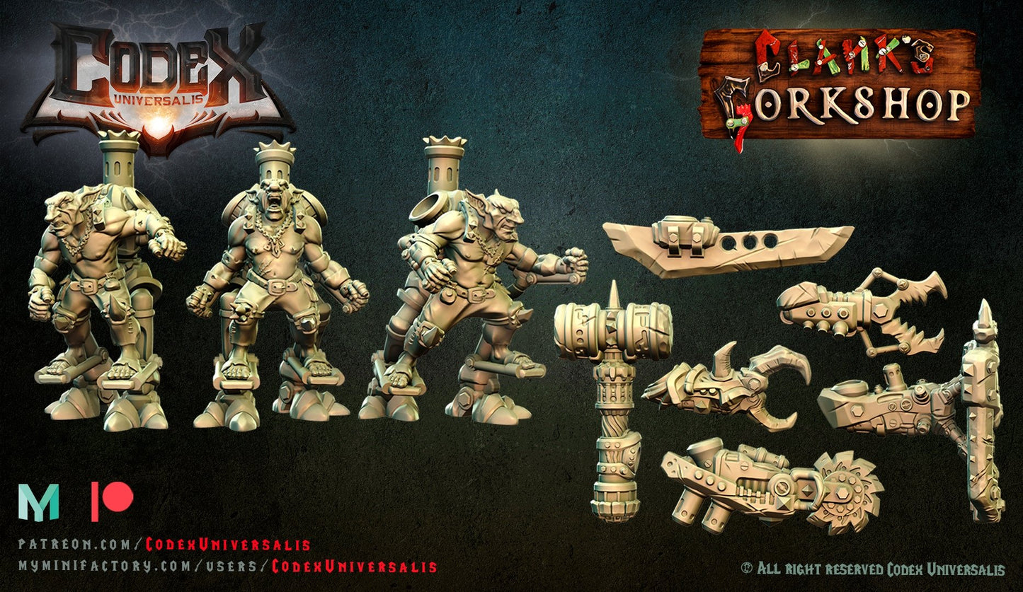 Goblin Tinker Mechs, Resin miniatures 11:56 (28mm / 32mm) scale - Ravenous Miniatures