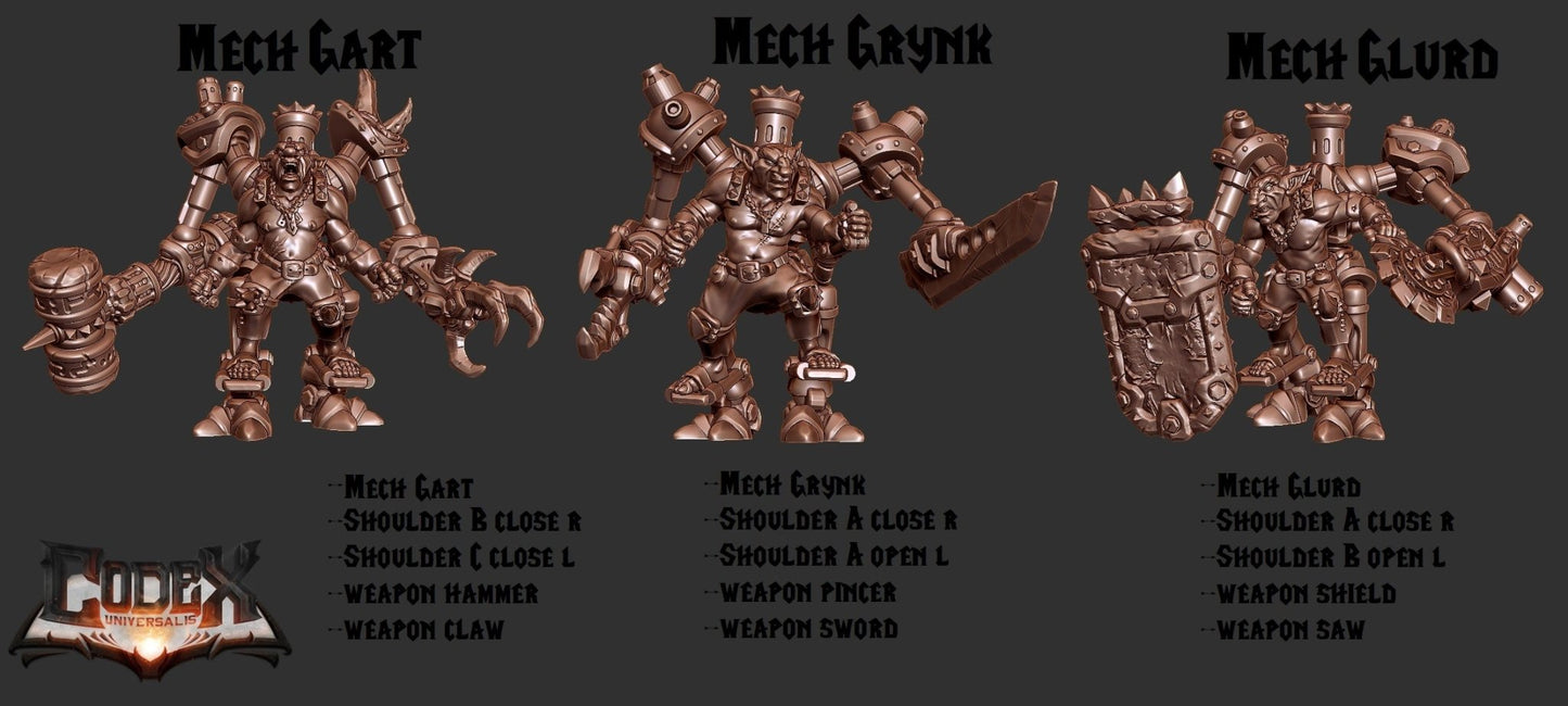 Goblin Tinker Mechs, Resin miniatures 11:56 (28mm / 32mm) scale - Ravenous Miniatures