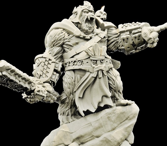 Gorilla King, Resin miniatures 11:56 (28mm / 34mm) scale - Ravenous Miniatures