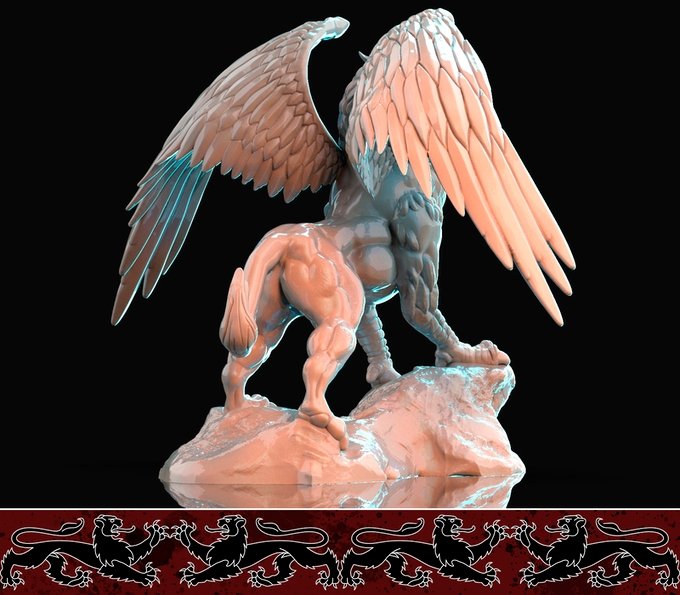 Griffin , Resin miniatures 11:56 (28mm / 32mm) scale - Ravenous Miniatures