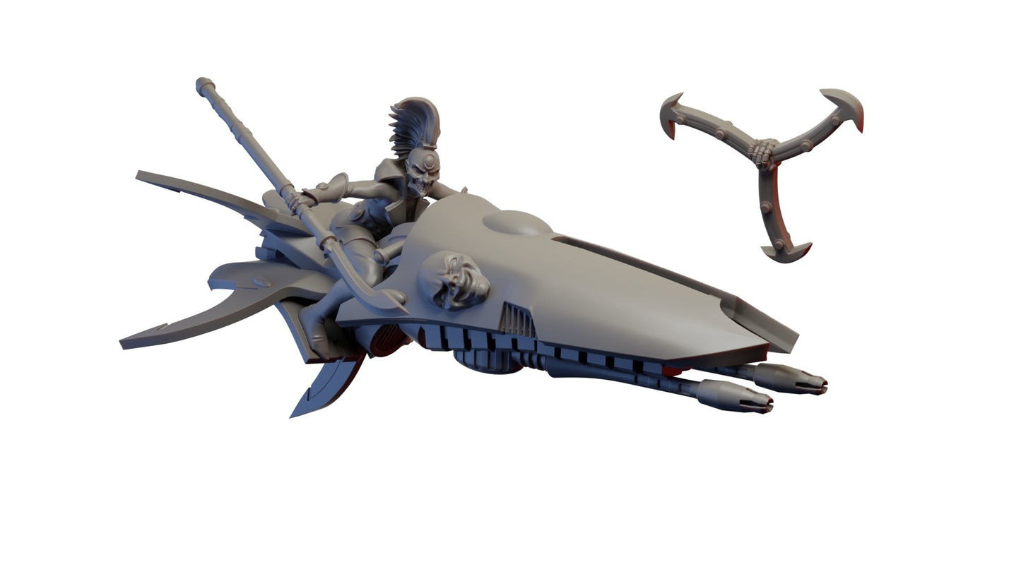 Harlequins Jet Bike, Resin miniatures 11:56 (28mm / 32mm) scale - Ravenous Miniatures