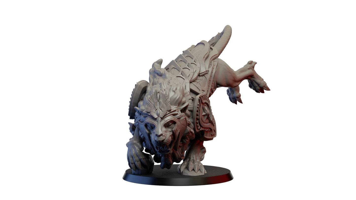 High Elf War lions, Resin miniatures 11:56 (28mm / 32mm) scale - Ravenous Miniatures