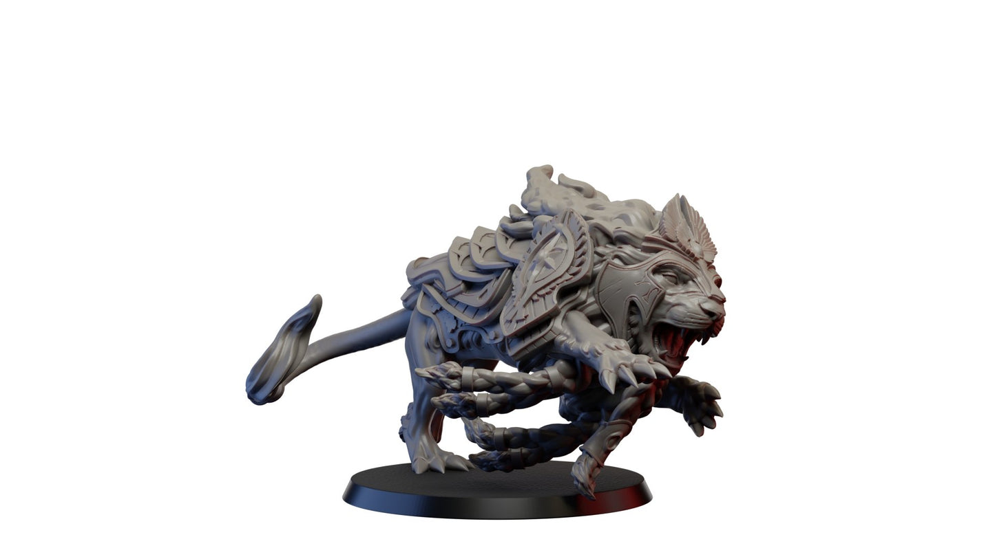 High Elf War lions, Resin miniatures 11:56 (28mm / 32mm) scale - Ravenous Miniatures
