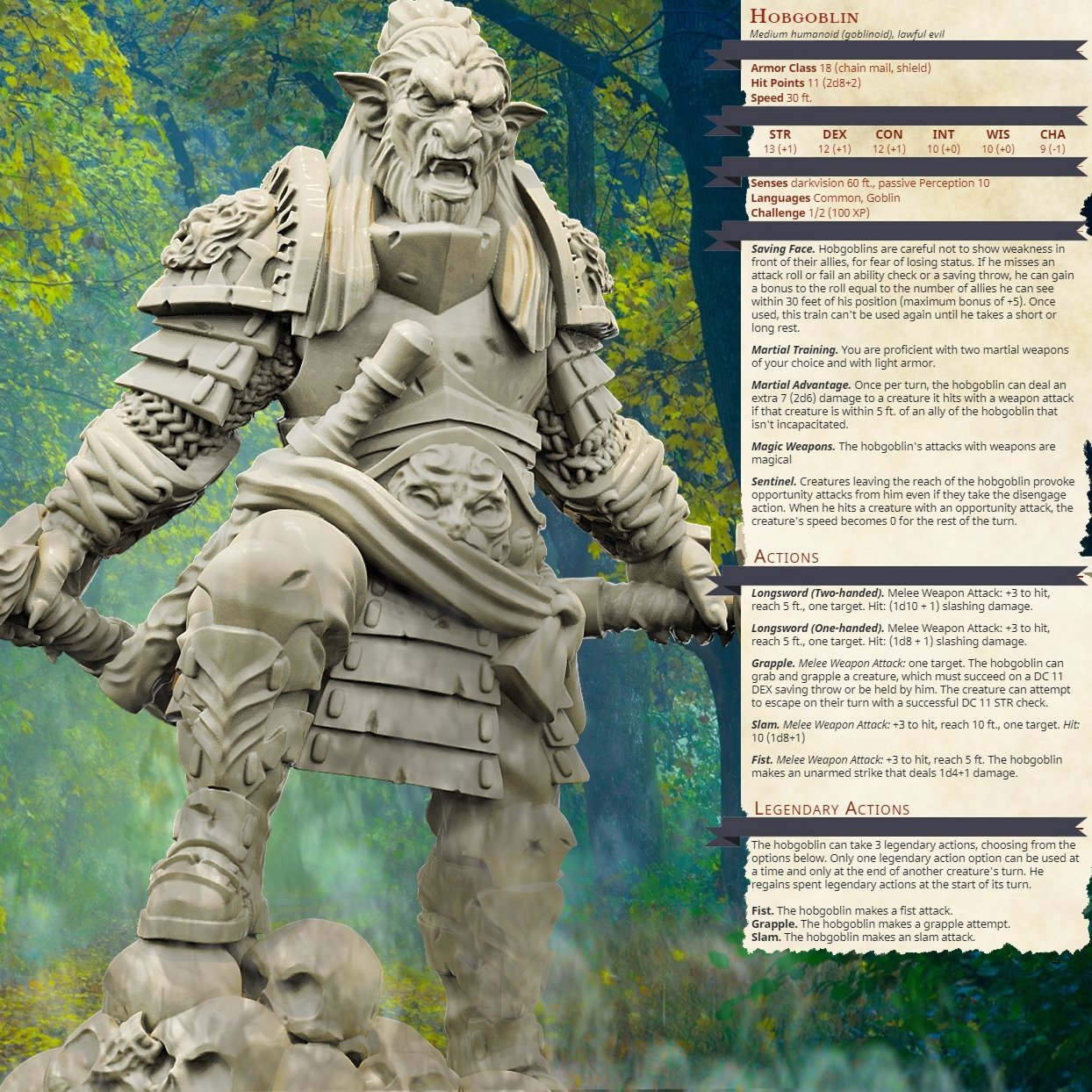 Hobgoblin, Resin miniatures 11:56 (28mm / 34mm) scale - Ravenous Miniatures