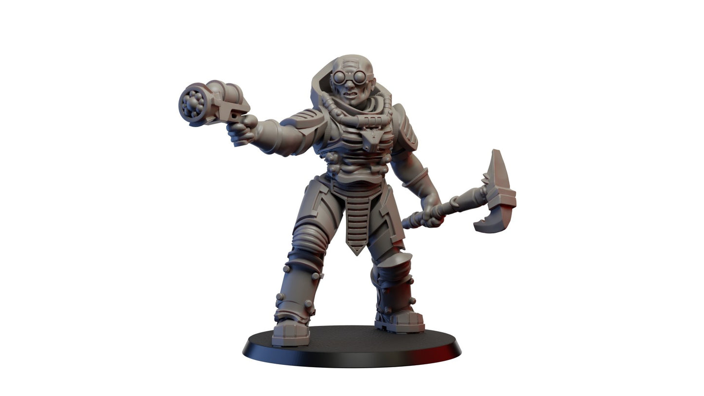 Hybrid Mercenary, Resin miniatures 11:56 (28mm / 32mm) scale - Ravenous Miniatures