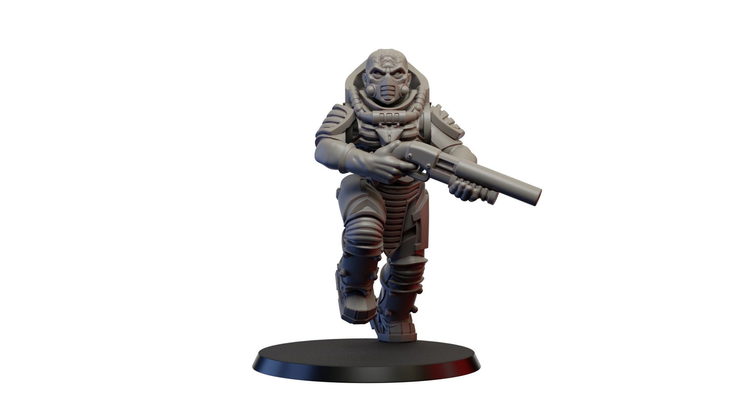 Hybrid Mercenary, Resin miniatures 11:56 (28mm / 32mm) scale - Ravenous Miniatures