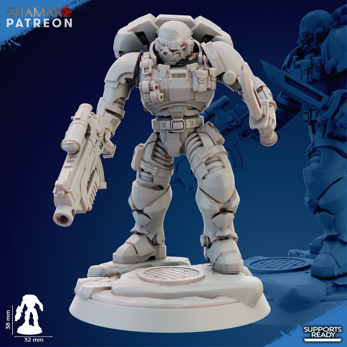 Imperator incursor, Resin miniatures Unpainted, Unassembled. - Ravenous Miniatures