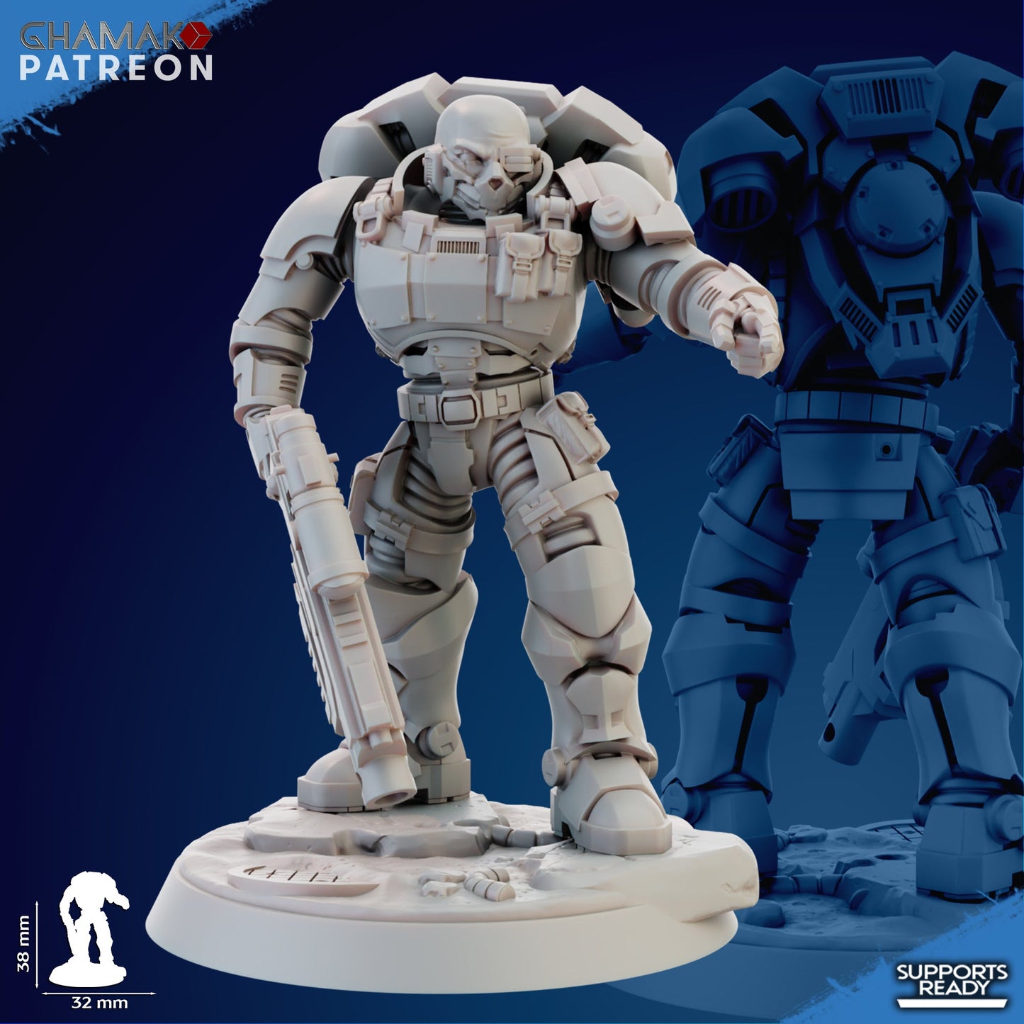 Imperator incursor, Resin miniatures Unpainted, Unassembled. - Ravenous Miniatures