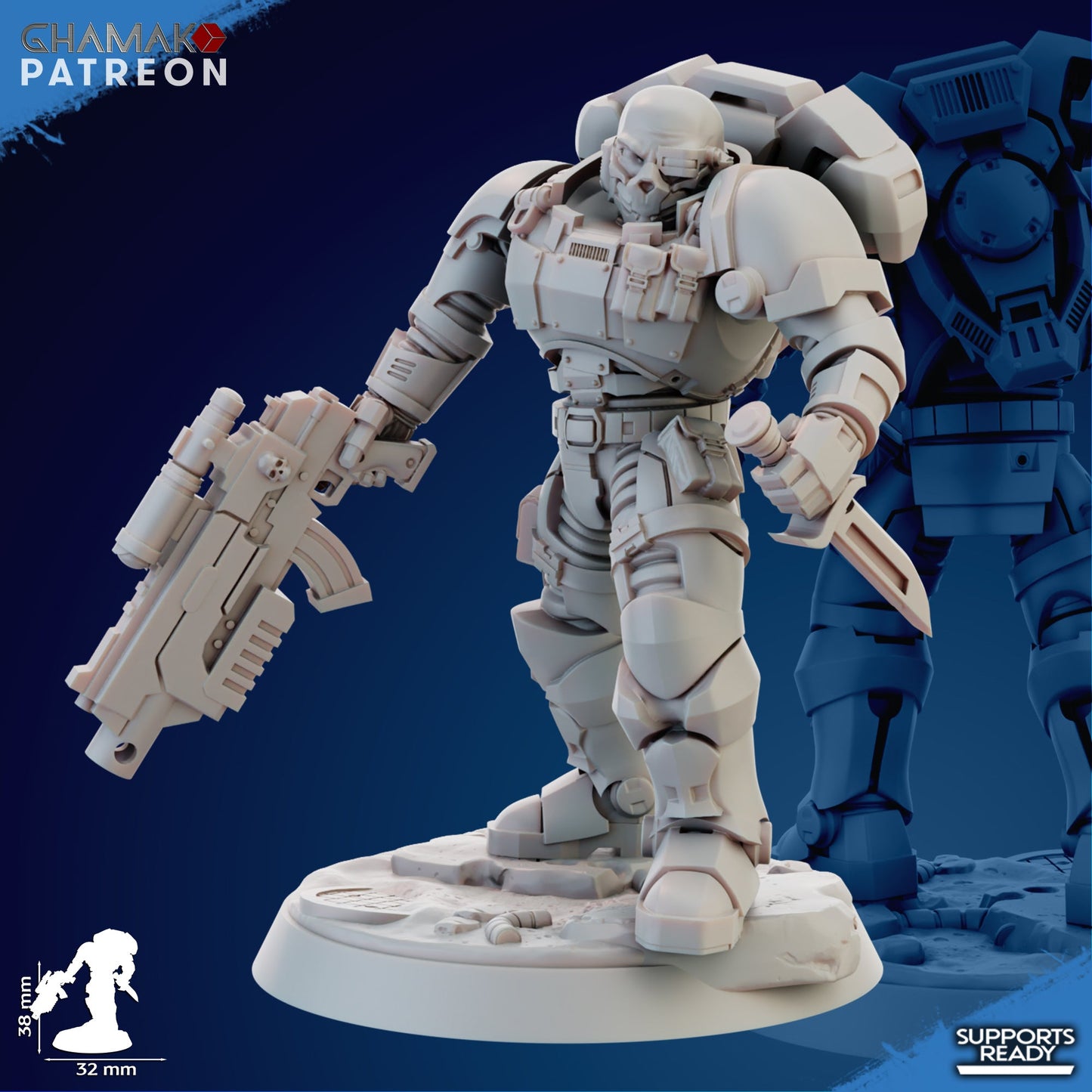 Imperator incursor, Resin miniatures Unpainted, Unassembled. - Ravenous Miniatures