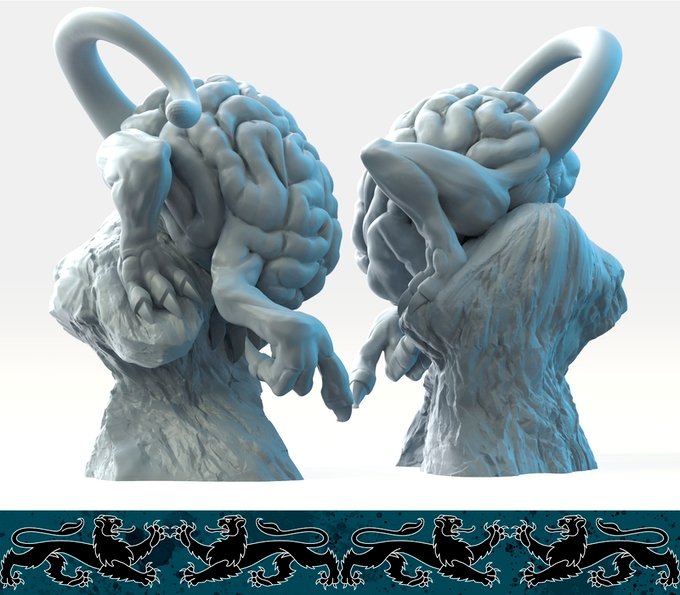 Intellect Devourer, Resin miniatures 11:56 (28mm / 32mm) scale - Ravenous Miniatures