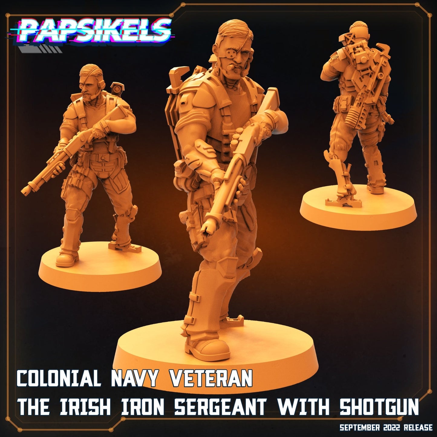 Irish Iron Serg, Resin miniatures, unpainted and unassembled - Ravenous Miniatures