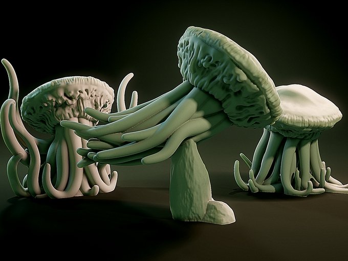 Jellyfish, Resin miniatures 11:56 (28mm / 34mm) scale - Ravenous Miniatures