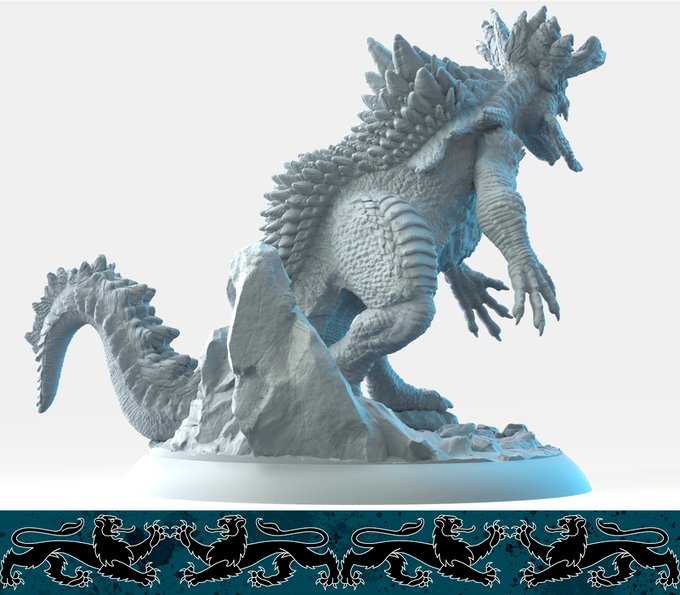 Kaiju, Resin miniatures 11:56 (28mm / 32mm) scale - Ravenous Miniatures