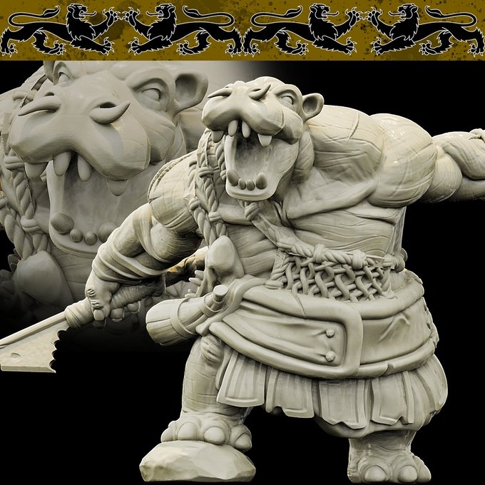 kiboko_the_untamed, Resin miniatures 11:56 (28mm / 34mm) scale - Ravenous Miniatures