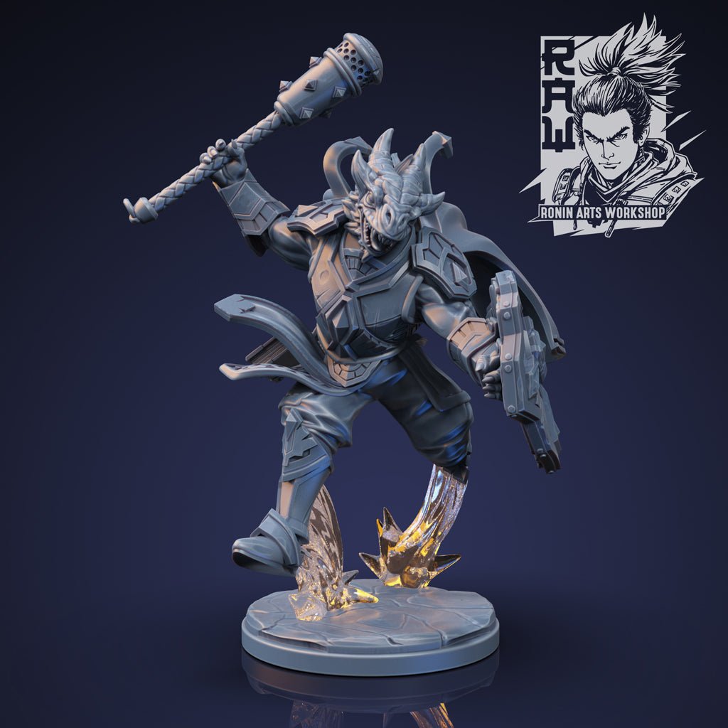 Korgor the Paladin , 3d Printed resin miniatures by RAW - Ravenous Miniatures