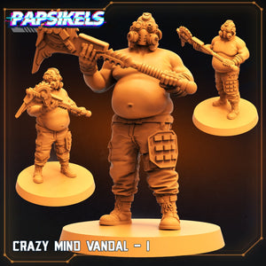 Large Crazy Mind Vandals, Resin miniatures 11:56 (28mm / 32mm) scale - Ravenous Miniatures