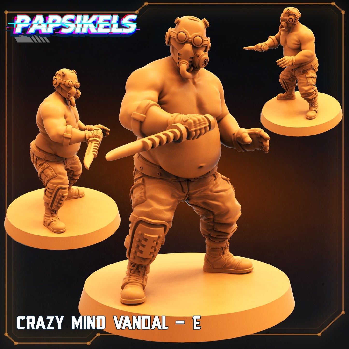 Large Crazy Mind Vandals, Resin miniatures 11:56 (28mm / 32mm) scale - Ravenous Miniatures