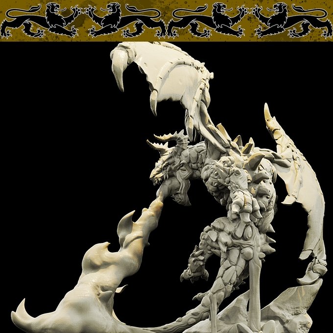 Lasair(LavaDragon), Resin miniatures 11:56 (28mm / 34mm) scale - Ravenous Miniatures