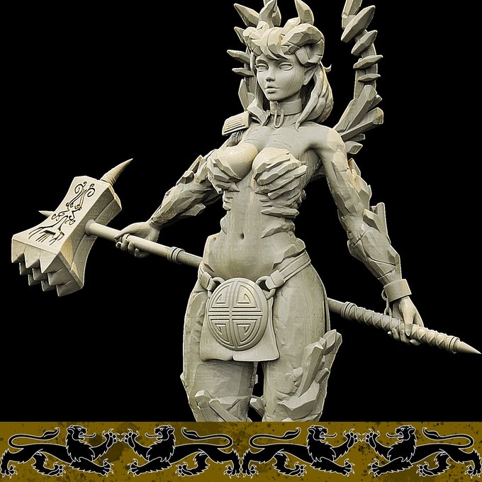 Laufey, Resin miniatures 11:56 (28mm / 34mm) scale - Ravenous Miniatures